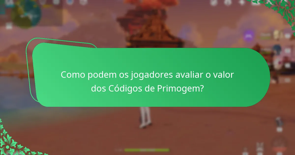 Qual é a raridade dos Códigos de Primogem?