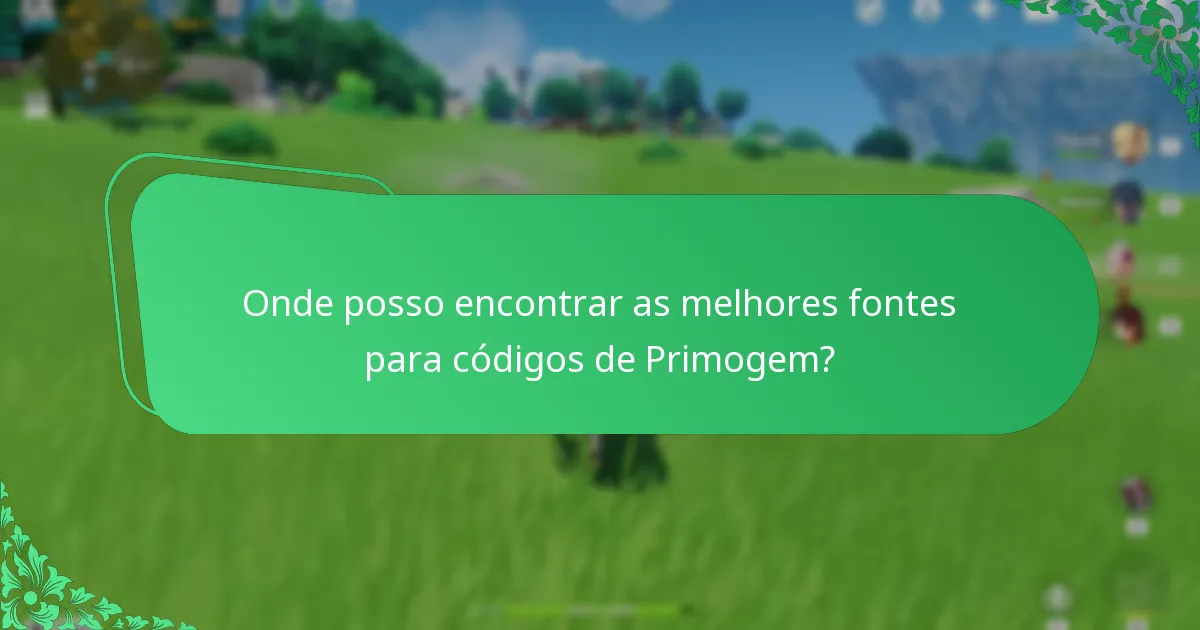 Quais são os anúncios oficiais sobre códigos de Primogem?